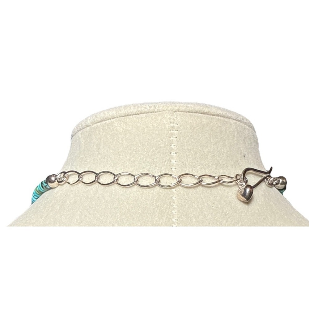 Jay King Graduated Chilean Turquoise & Sterling Silver Bead 20" Necklace J12-15 - Picture 3 of 4